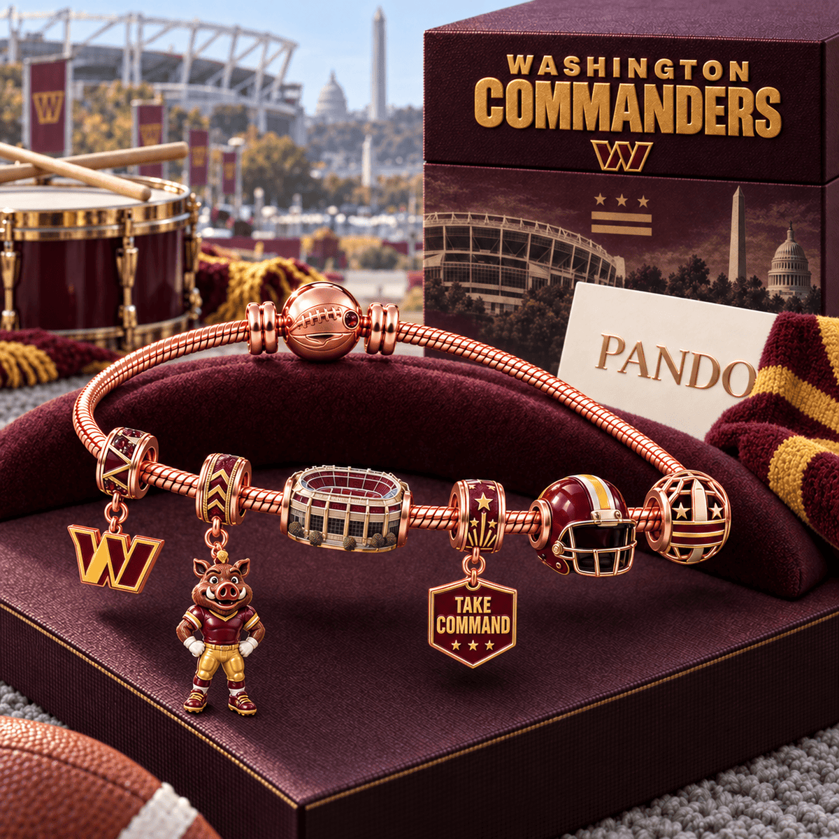WCD Rose Gold Charm Bracelet Set HQH