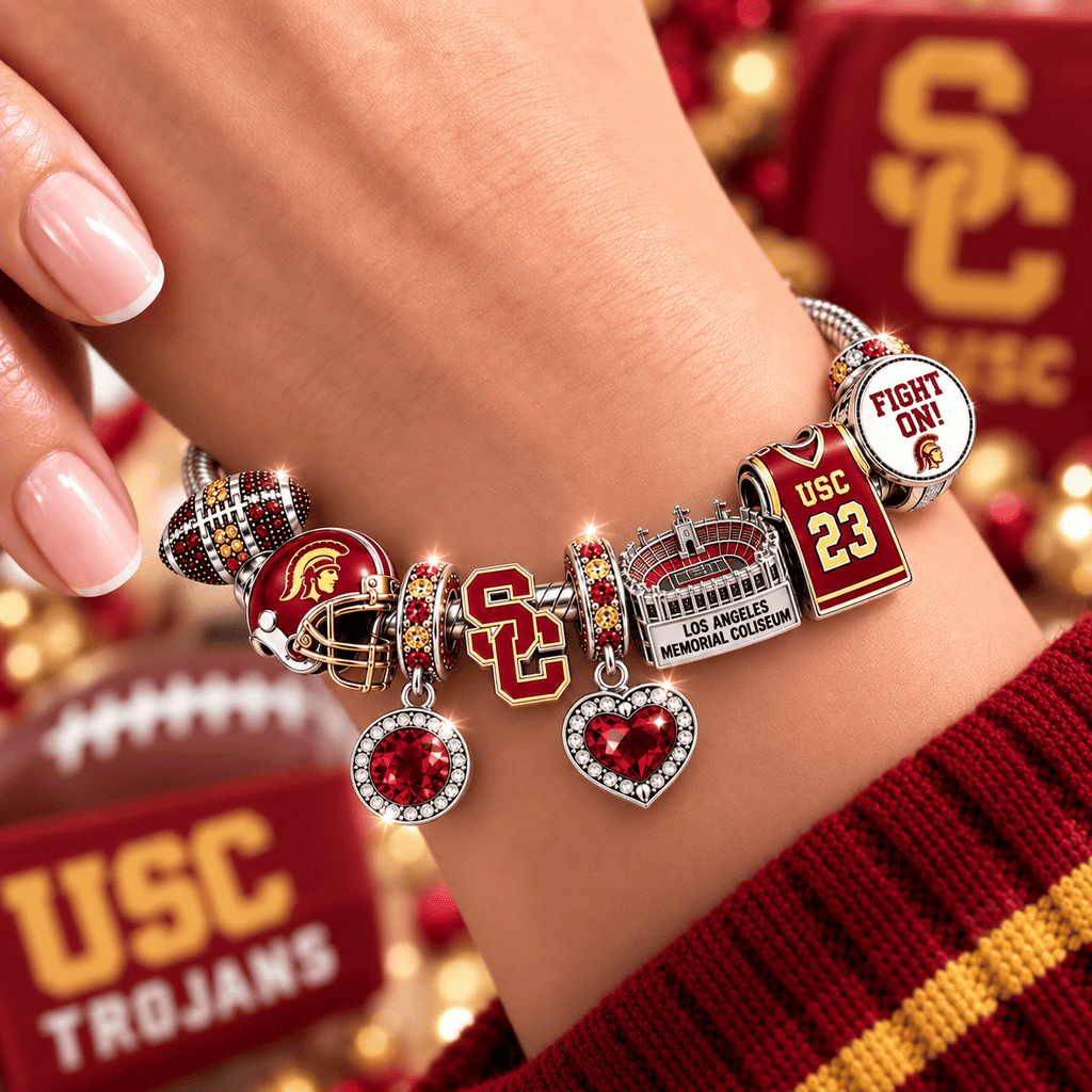 USC Silver Charm Bracelet Set BMD