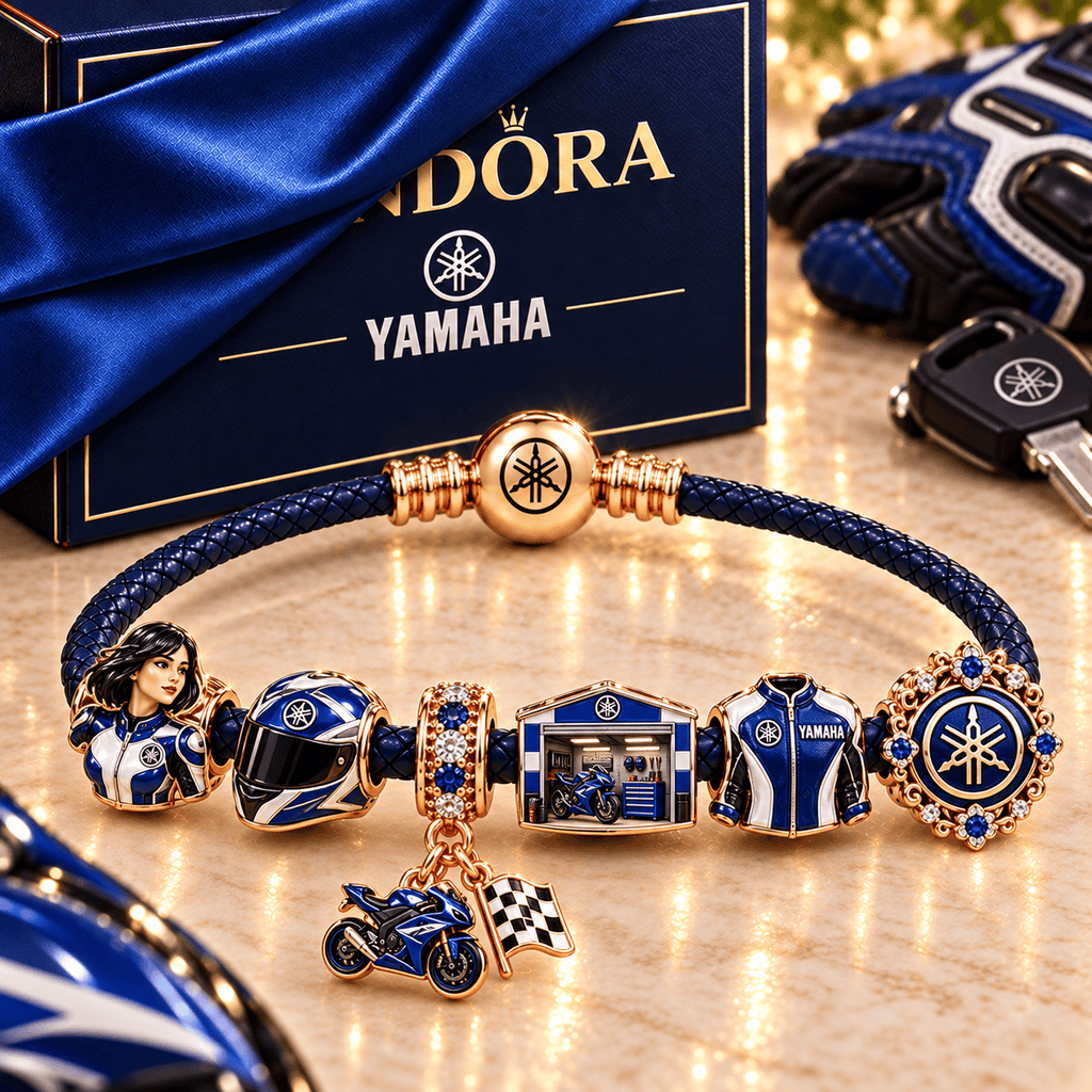 YMH Braided Leather Charm Bracelet Set NHVH