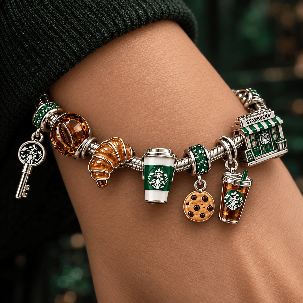 STBK Silver Charm Bracelet Set TTTT