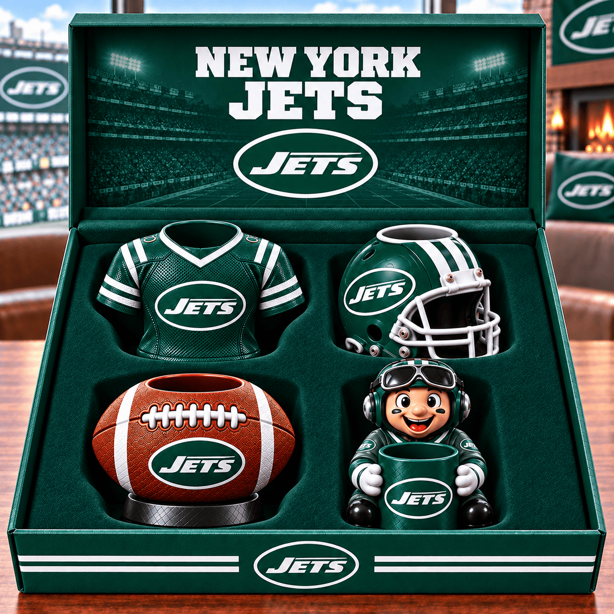 NYJ Collectible Pen Holder Set TMH
