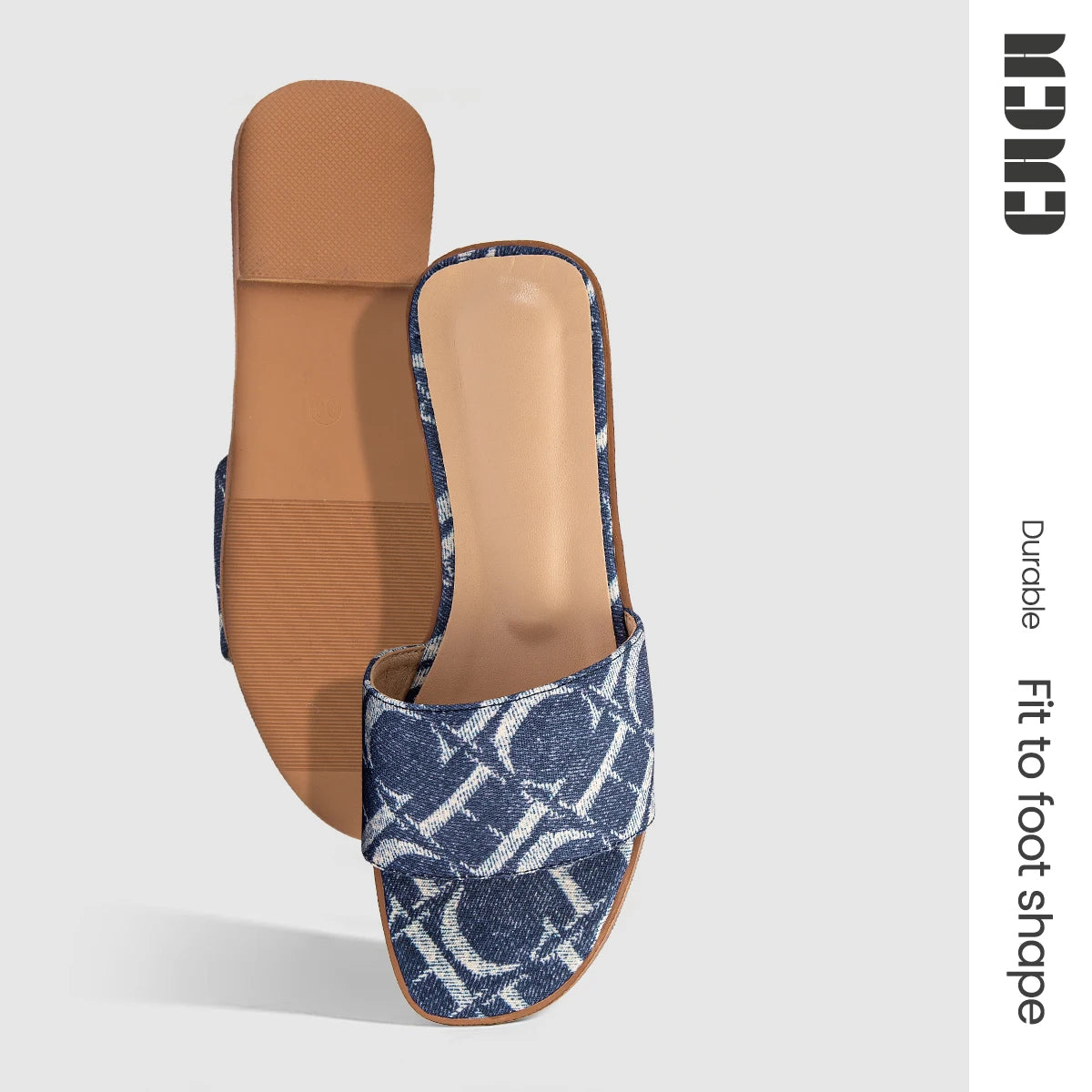 Seasonal New Simple Versatile Summer Women's Slippers Wear Comfortable Letters Print Classic Retro Style Women's Sandals